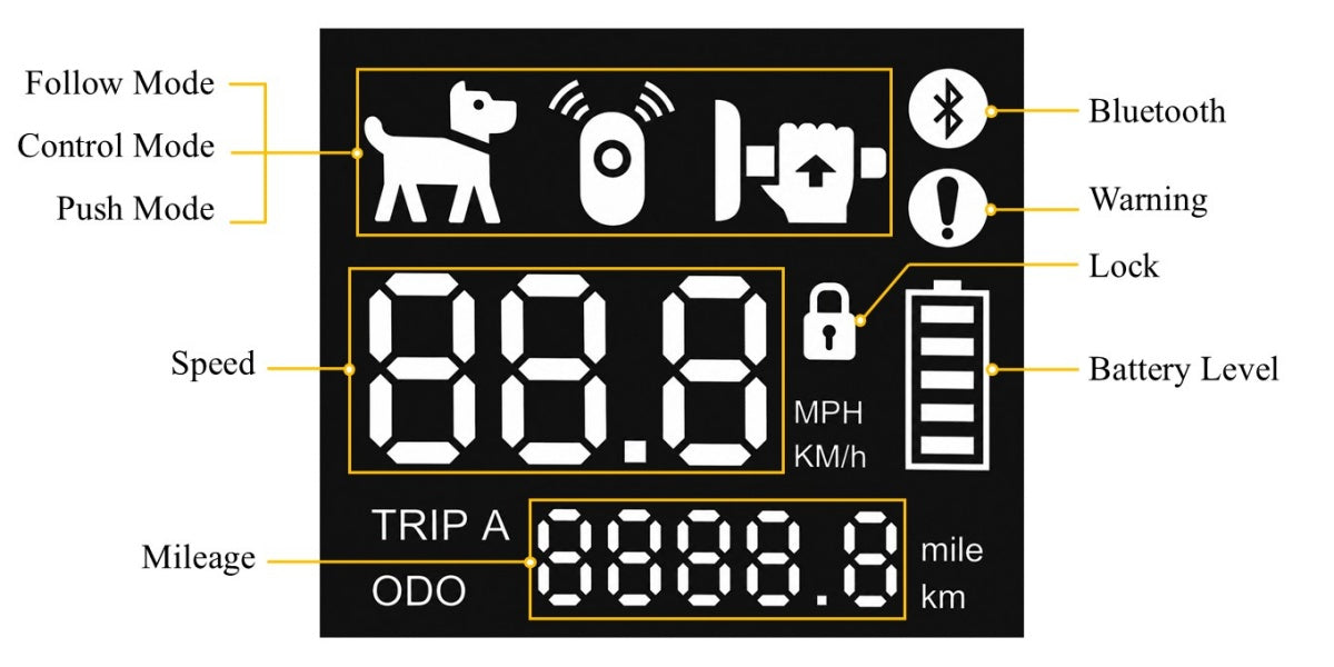 Gozo caddy status monitor display